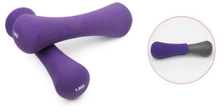 PVC Cast Iron Bone Shape Dumbbell para mulheres