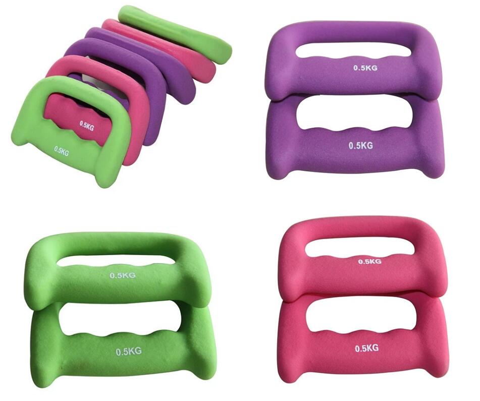 Neoprene no atacado halteres em forma de D Mini halteres para mulheres e crianças