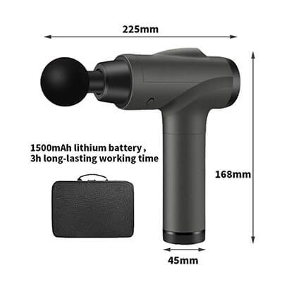 Pistola de massagem com touch touch led