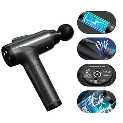 Pistola de massagem com touch touch led
