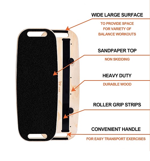 Exercício mais popular novo Treinamento Balance Board Wood, Balance Board