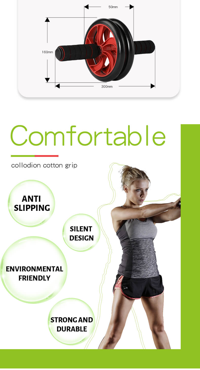 Rolo de exercício abdominal AB Wheel