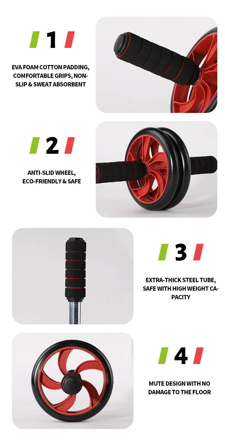 Rolo de exercício abdominal AB Wheel