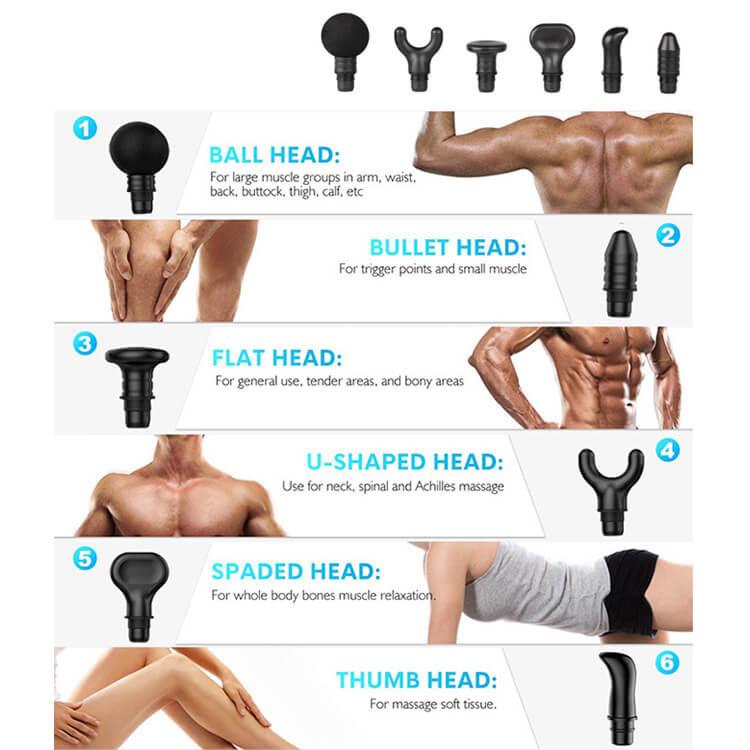 6 Cabeças de massagem