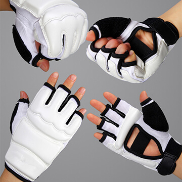 Meio dedos luvas de boxe / luvas Taekwondo