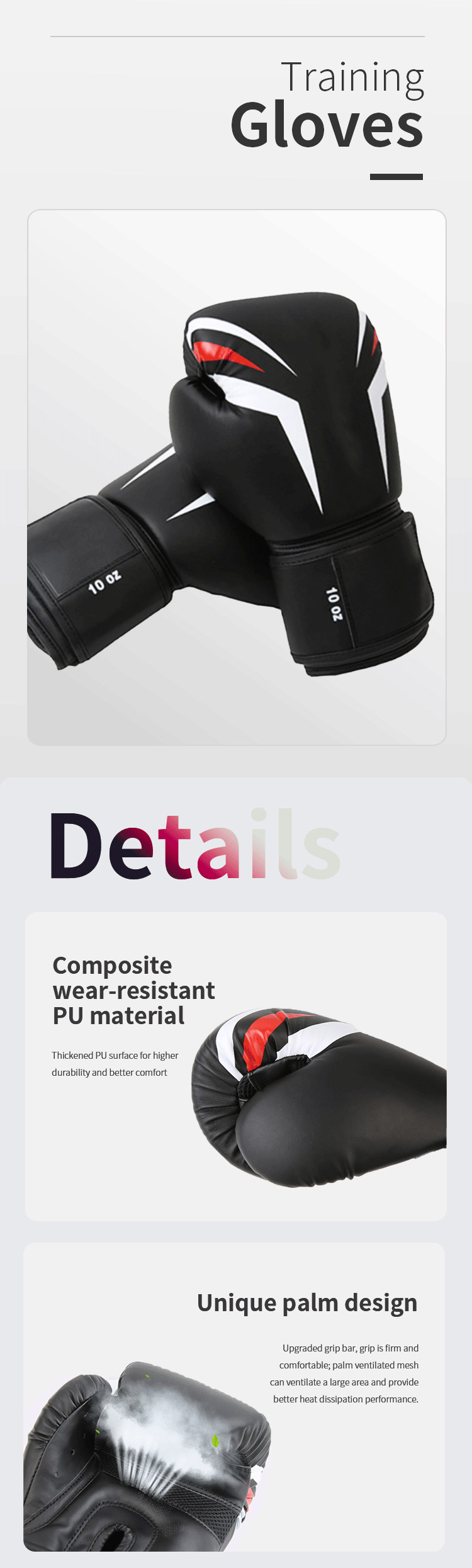 Luvas de treinamento de boxe