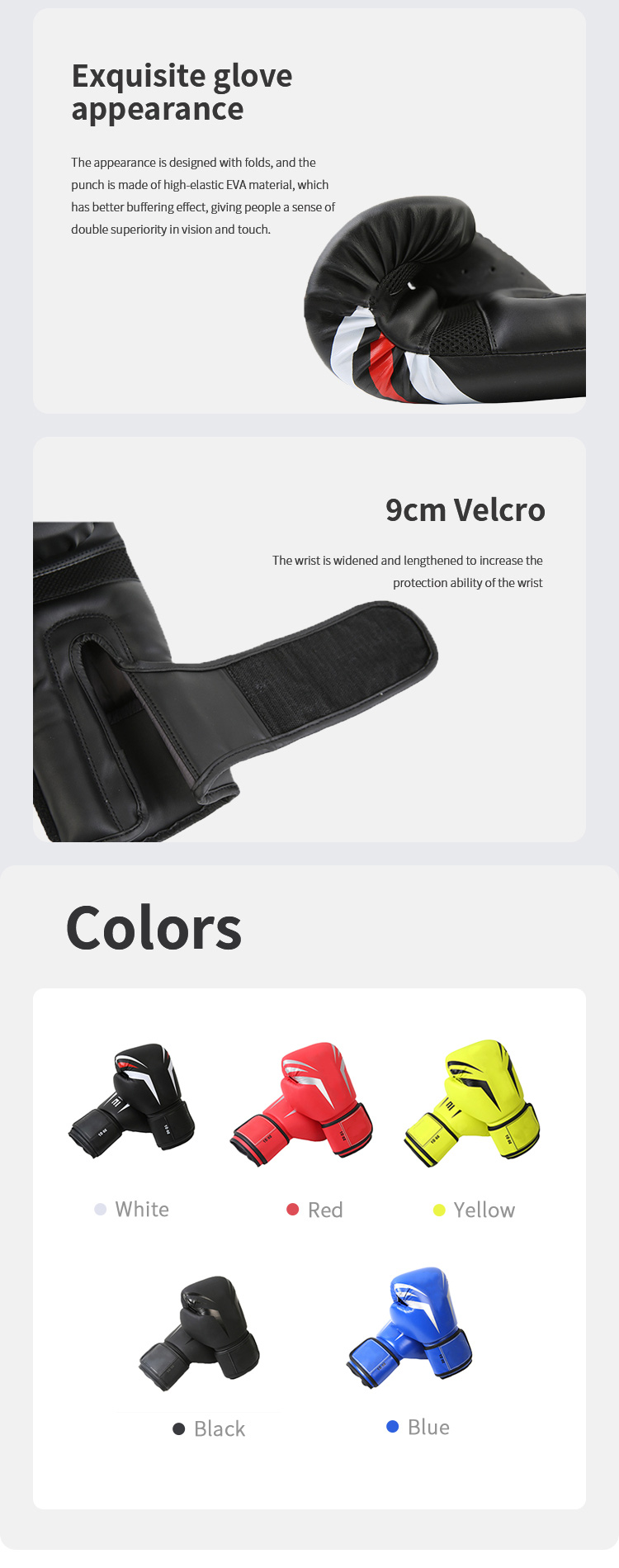 Luvas de treinamento de boxe