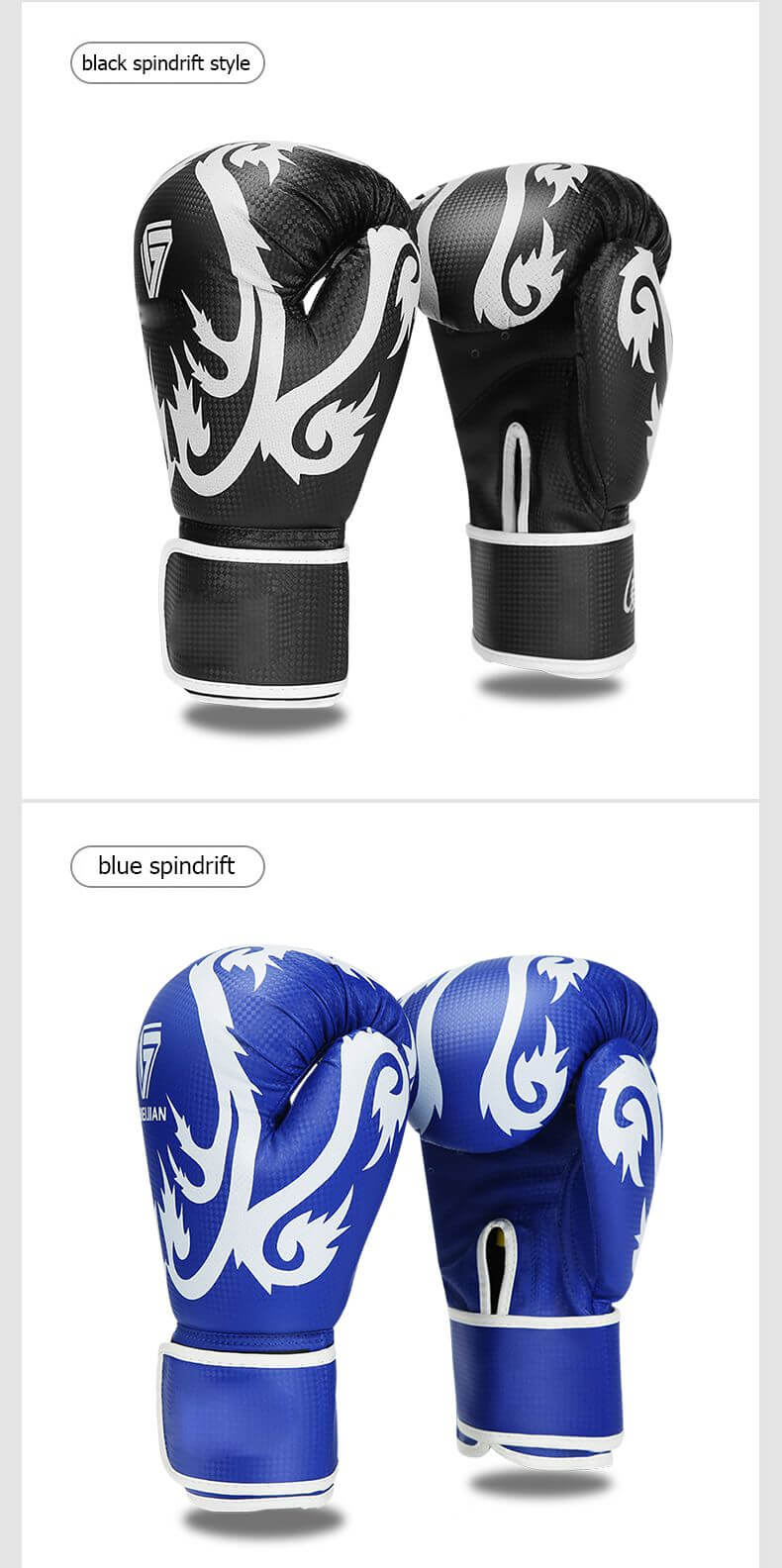 Luvas de treinamento profissional de boxe