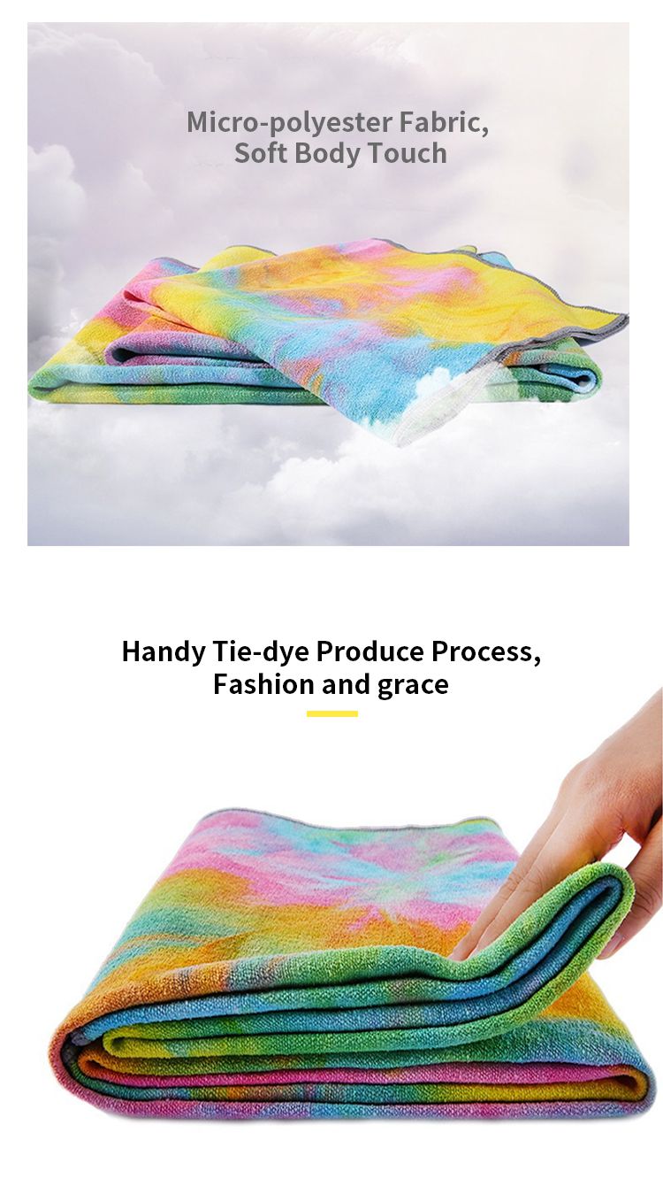 Toalha de ioga tie-dye