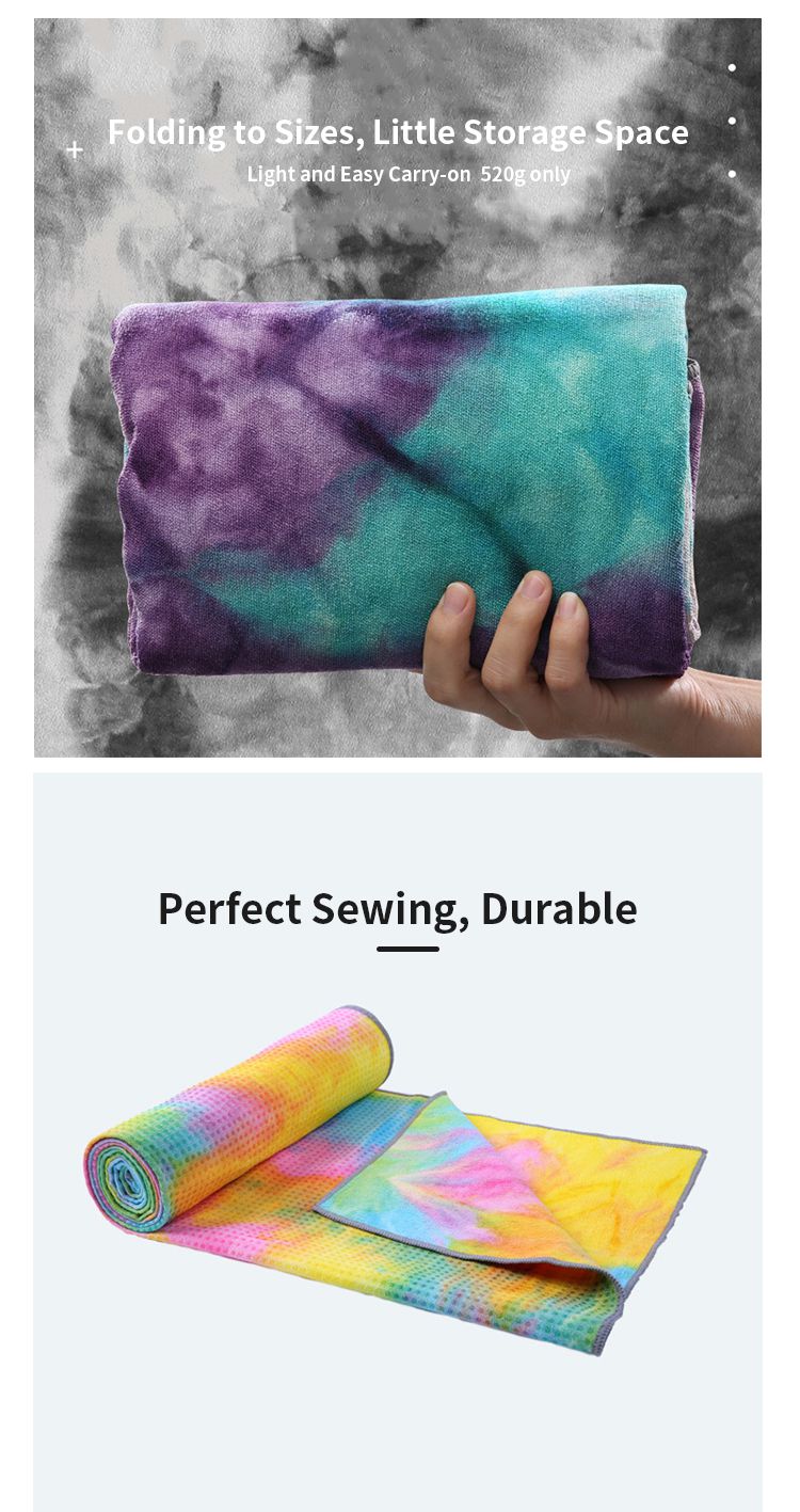 Toalha de ioga tie-dye