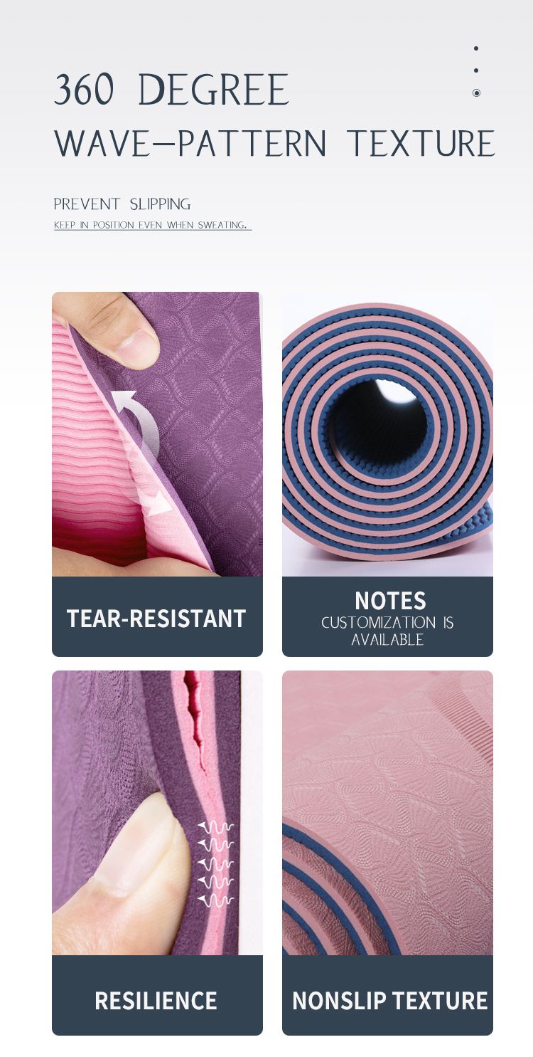 TPE Yoga Mat de duas camadas