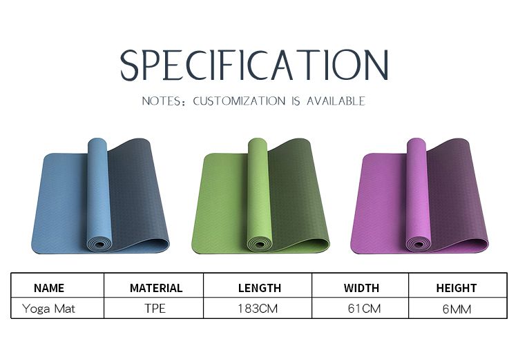 TPE Yoga Mat de duas camadas