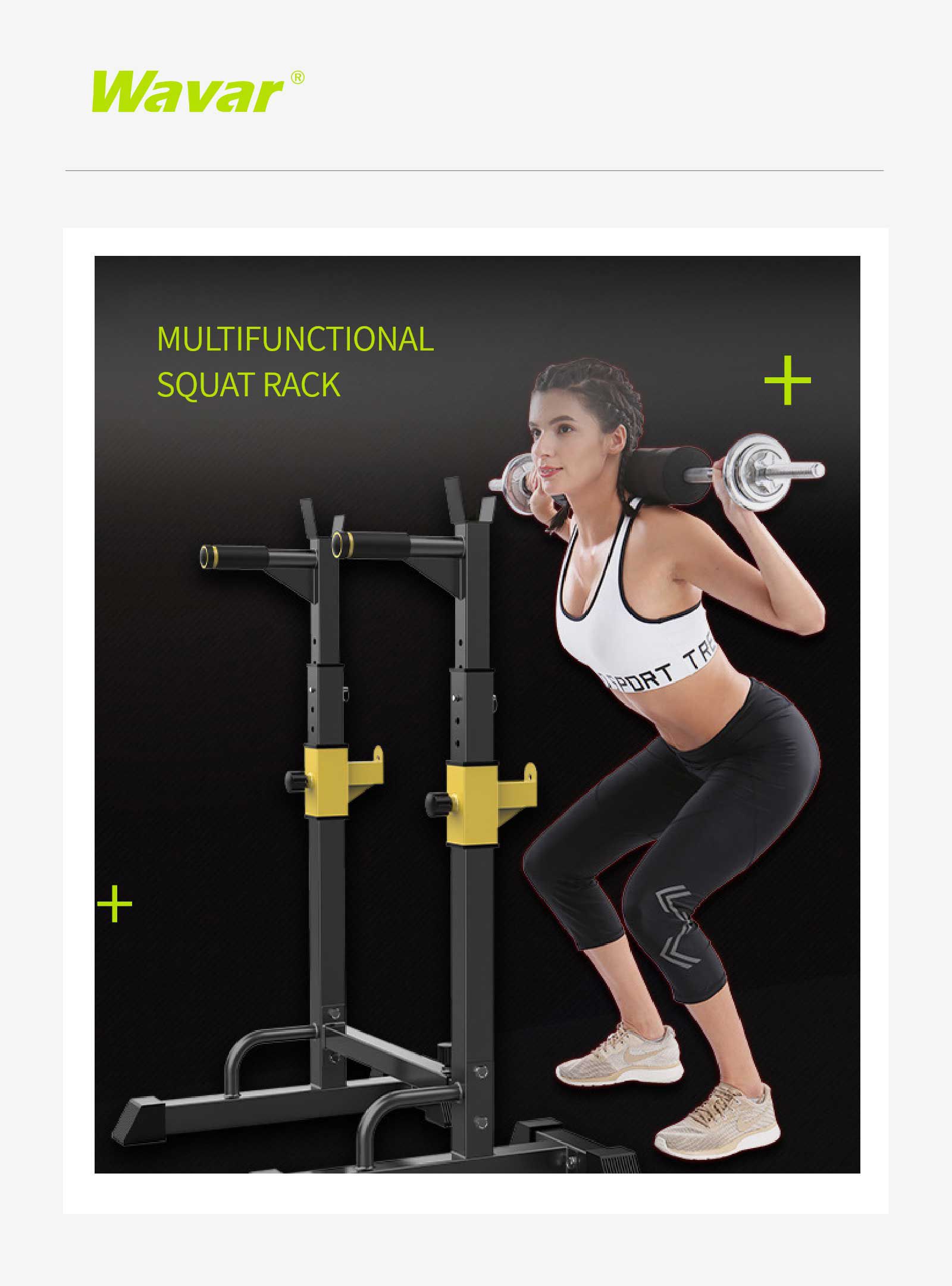 Rack de agachamento multifuncional