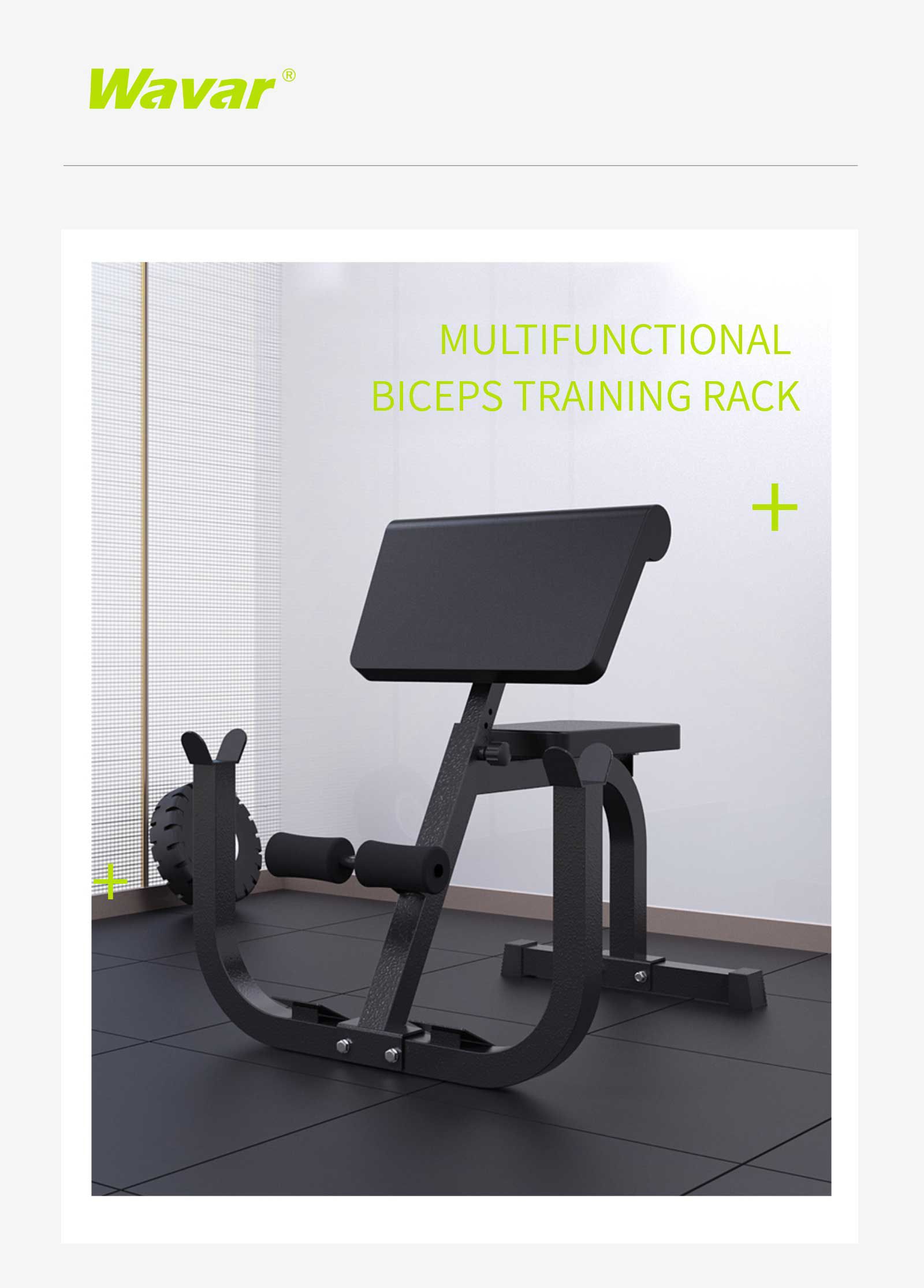 Rack de treinamento de bíceps multifuncionais