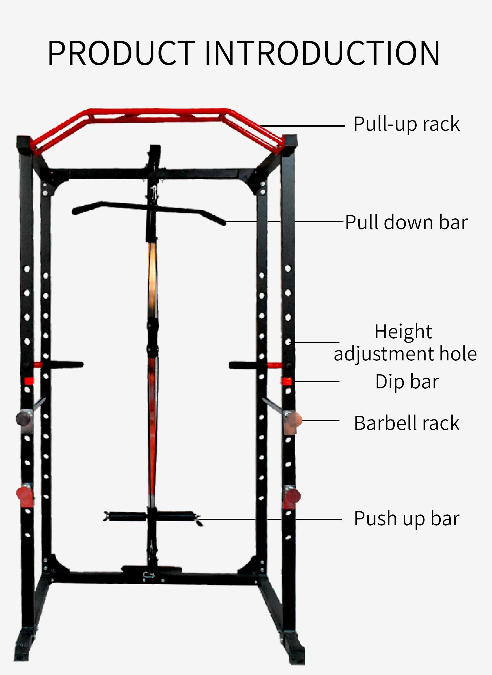 Rack de agachamento doméstico