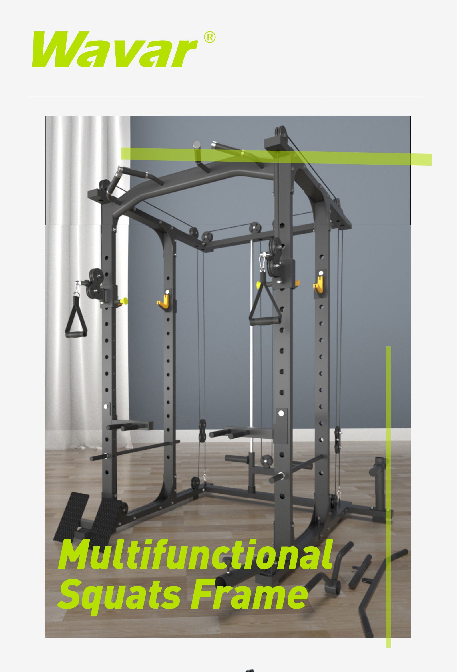 Máquina de polia de quadro multifuncional
