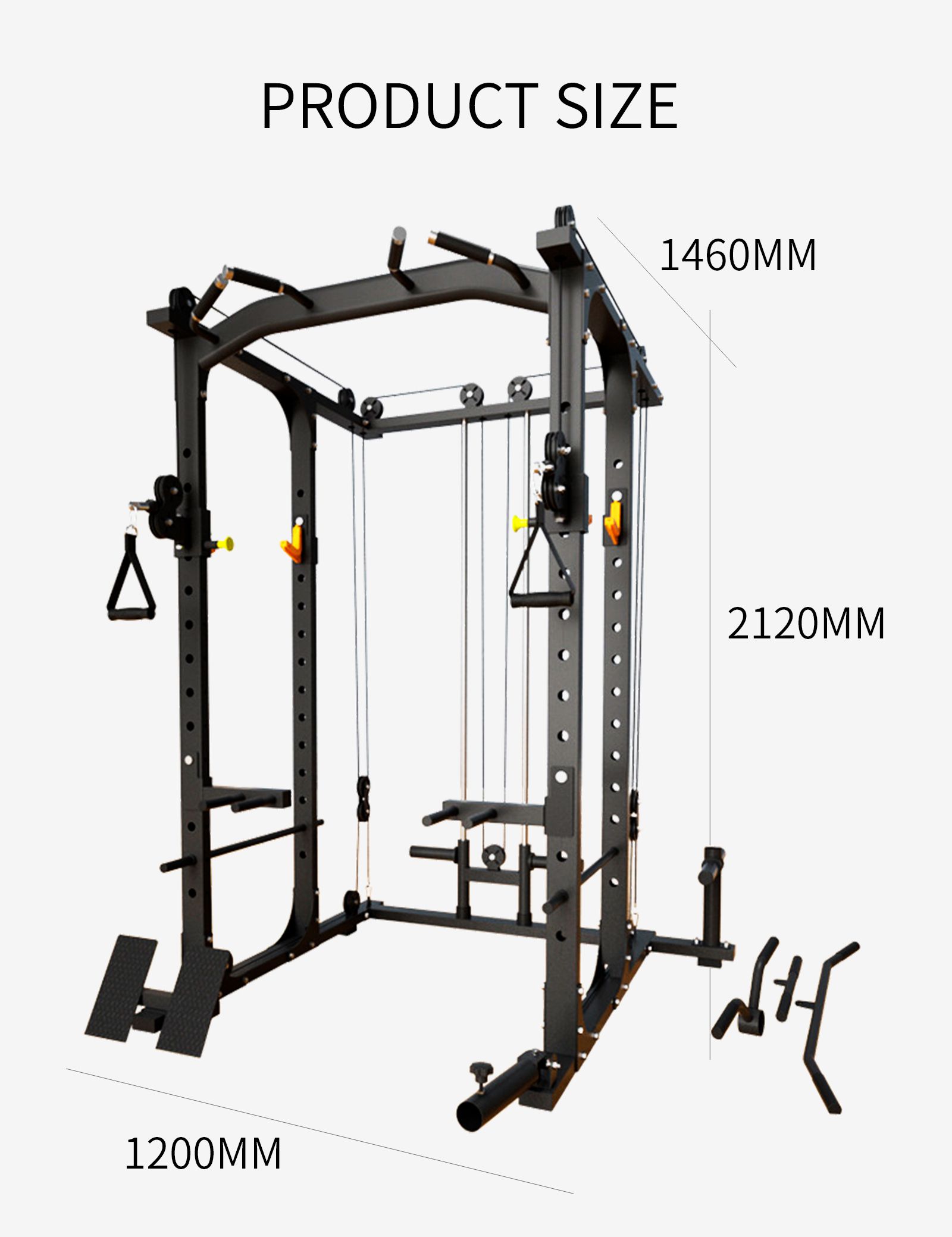 Máquina de polia de quadro multifuncional