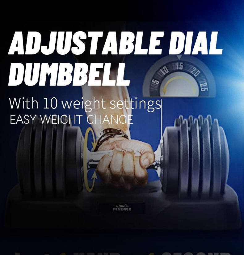 Dumbbell ajustável com sistema de discagem