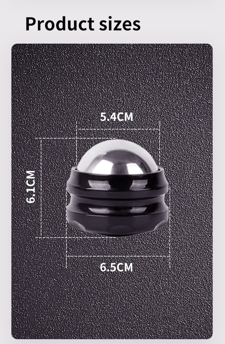 Bola de rolo de massagem manual de aço inoxidável