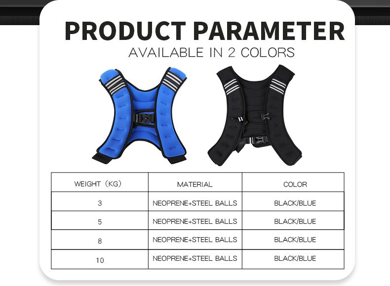 Colete ponderado com exercício com faixa reflexiva Colete ponderado com exercício com faixa reflexiva