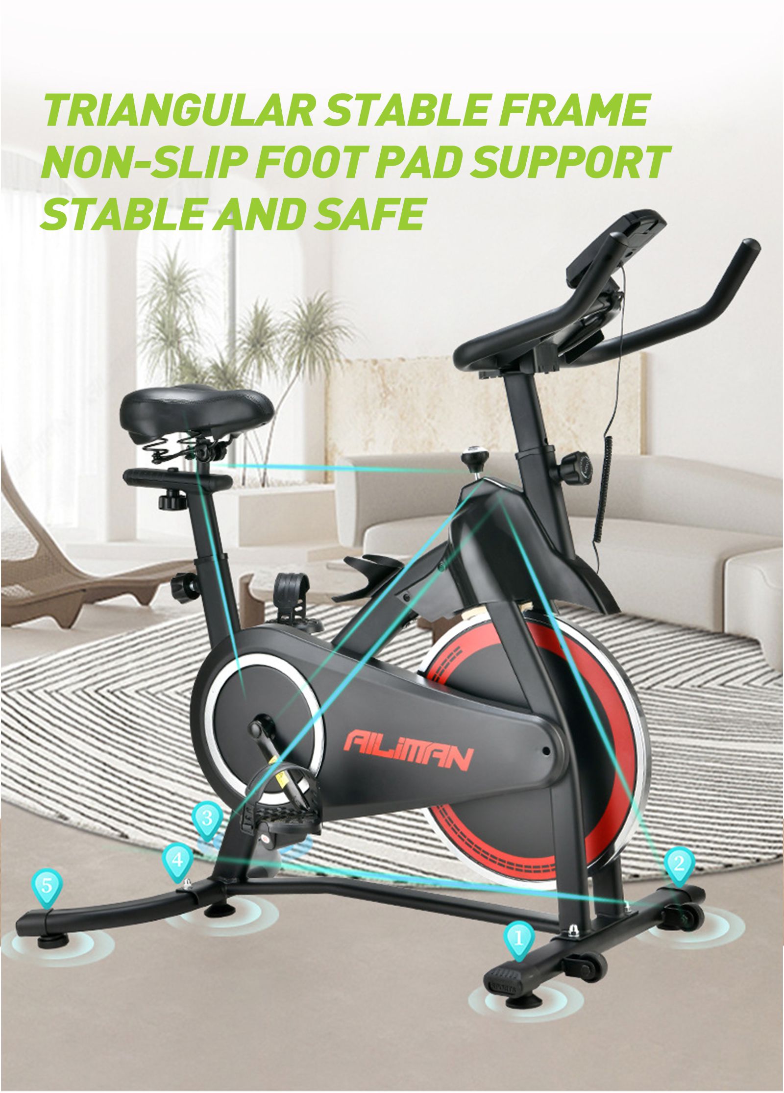 Bicicleta de ciclismo de exercício aeróbico interno