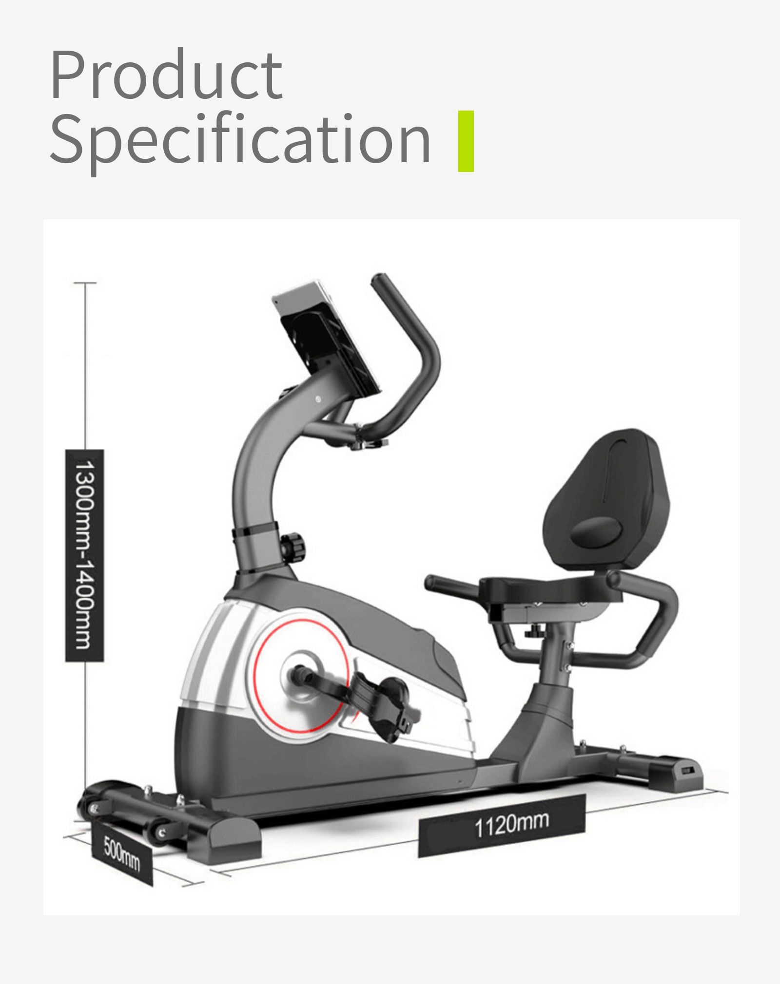 Bicicleta de exercício reclinada em casa