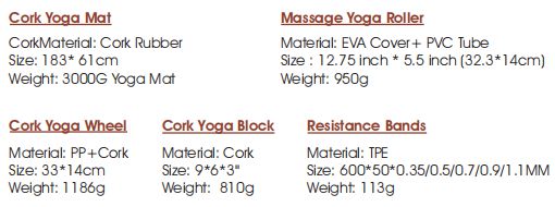 Kit inicial de yoga de cortiça