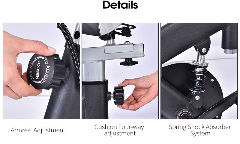 Detalhes da bicicleta de rotação interna