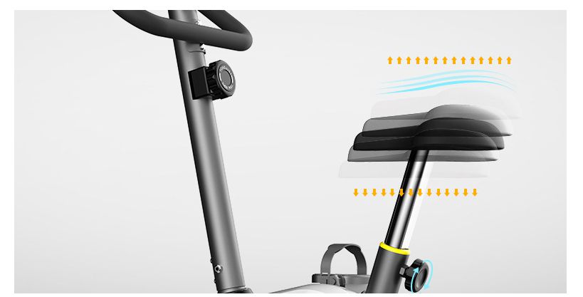 Bicicleta de exercício estacionária de controle magnético e vertical coberto de cobertura inteira