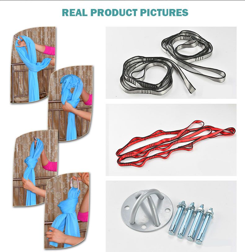 18 Cores Nova qualidade Yoga Hammock Aerial Yoga Swing Set