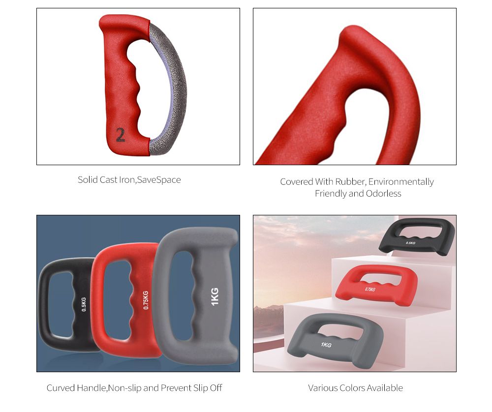 Neoprene no atacado halteres em forma de D Mini halteres para mulheres e crianças
