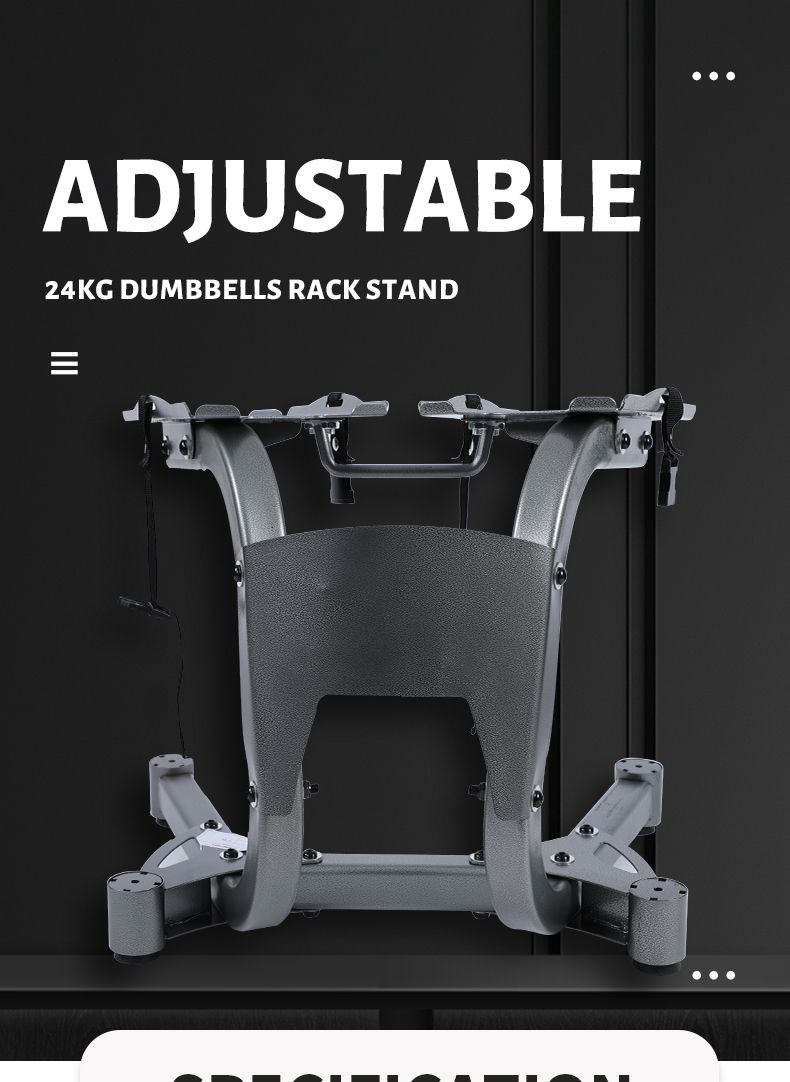 Rack de halteres ajustáveis de 24 kg