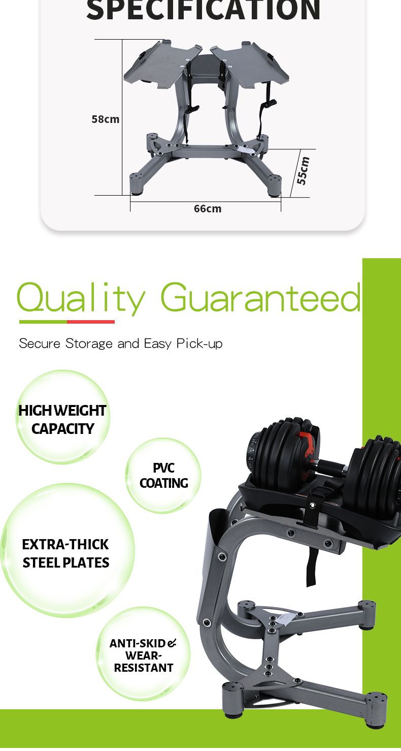 Rack de halteres ajustáveis de 24 kg
