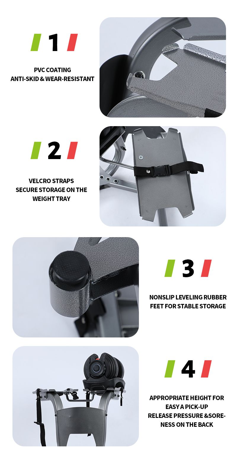 Rack de halteres ajustáveis de 24 kg