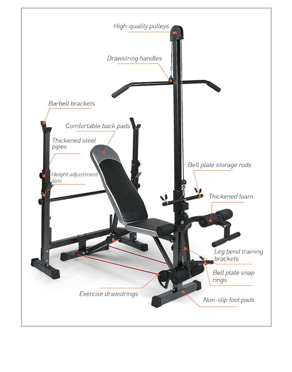 Barbell Bar Press Rack Sente -se