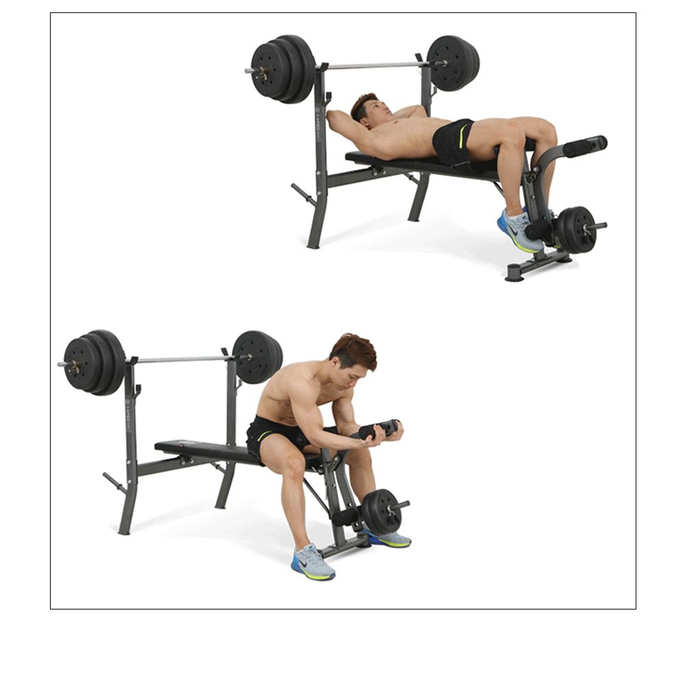 Supin Placa Bancada de Banco de Barbell de Banco de Barbell em Banco de Impulso