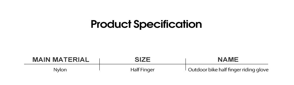 Bicicleta ao ar livre Half -Rounding Glove