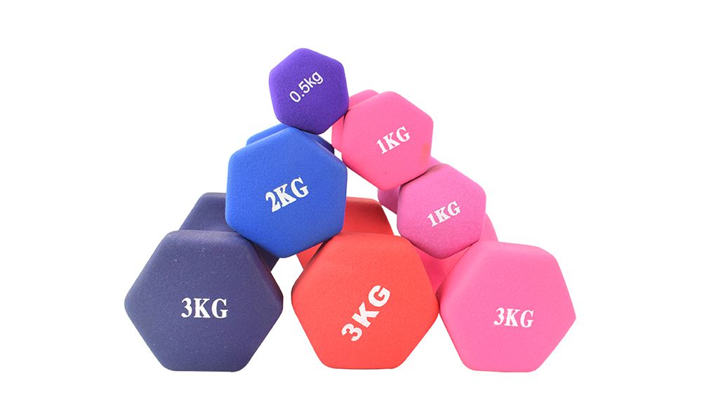 Halteres de imersão - Baixo preço vendendo a quente venda de neoprene colorido de neoprene halteres para mulheres