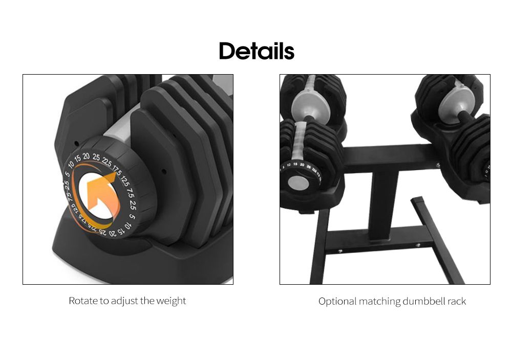Dumbbell de Dumbbell Ajustável Dumbbell destacável em casa