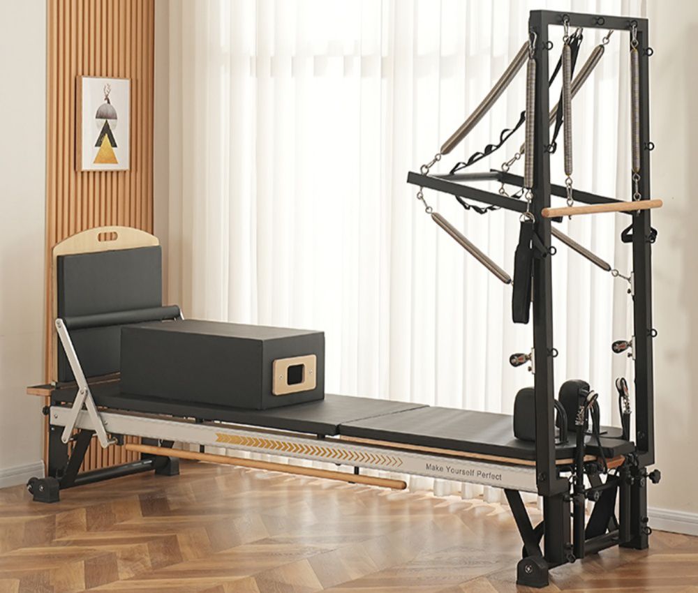 Cama reformadora deslizante para exercícios de equilíbrio corporal interno de Pilates com torre