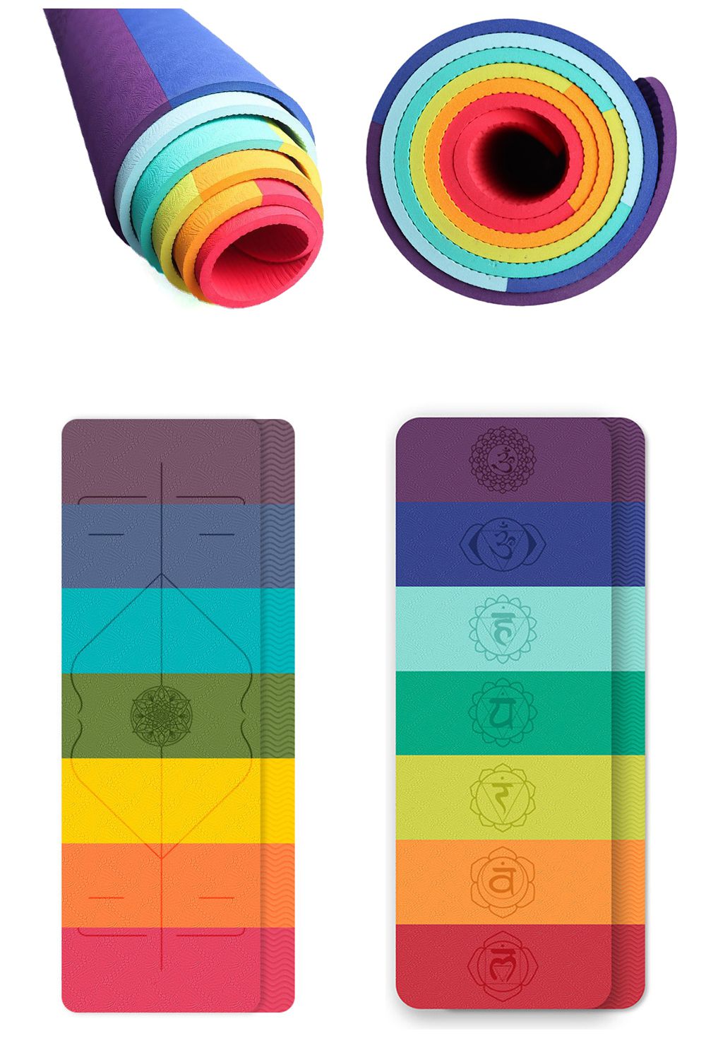 Tpe color block bloquear tapete de ioga