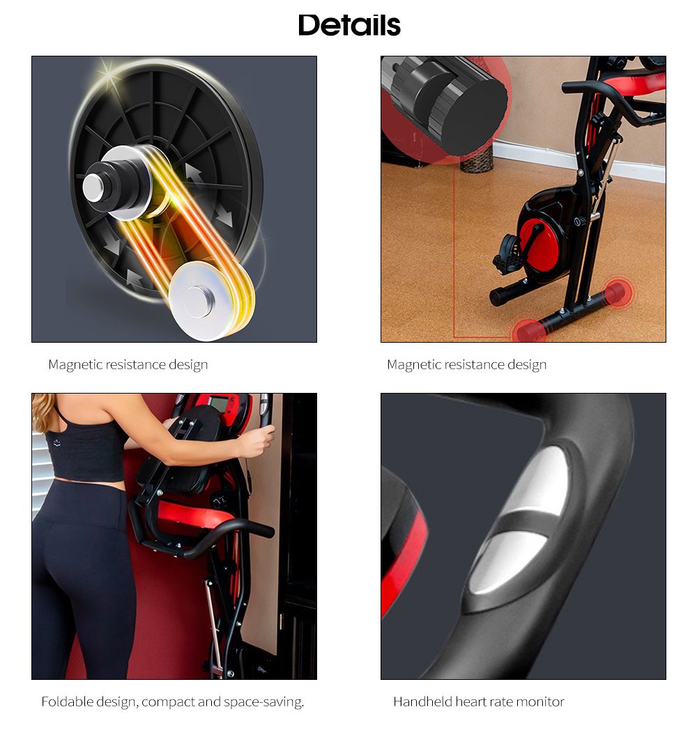 Bicicleta de exercício dobrável para economizar espaço
