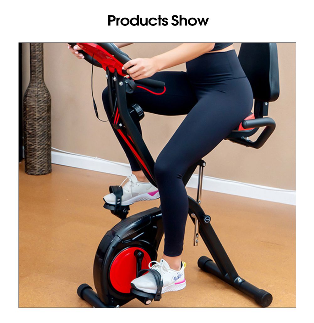 Bicicleta de exercício dobrável para economizar espaço