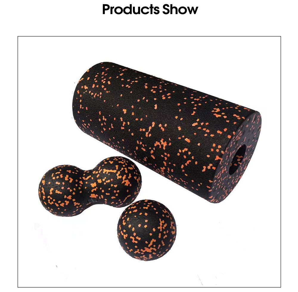 3pcs ioga roller massagem Ball Conjunto