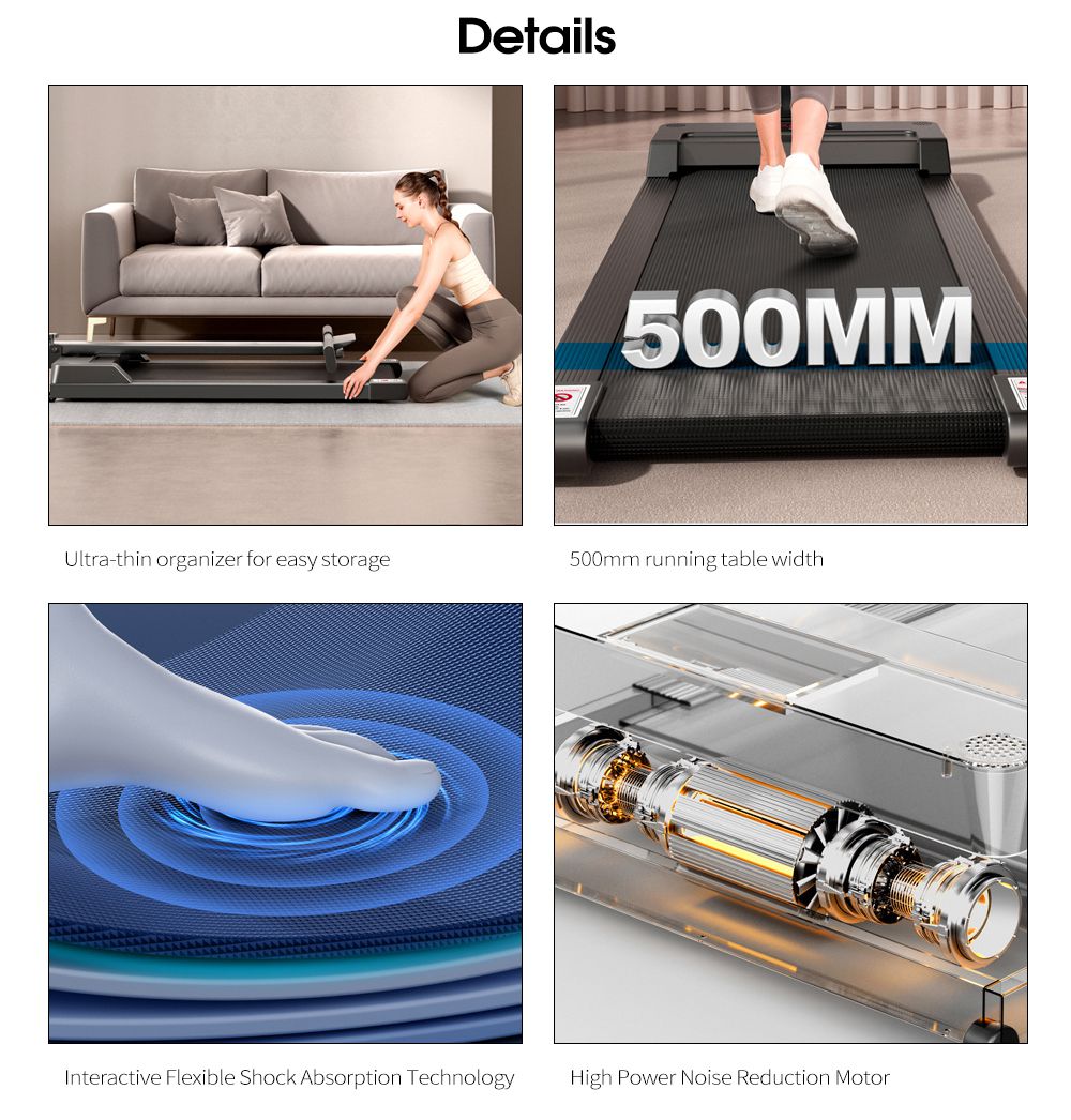 Smart Home Ultra-Quiet Fitness Flat Theadmill