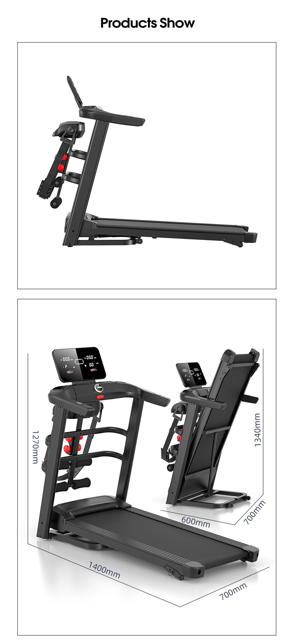 Esteira semi-comercial dobrável