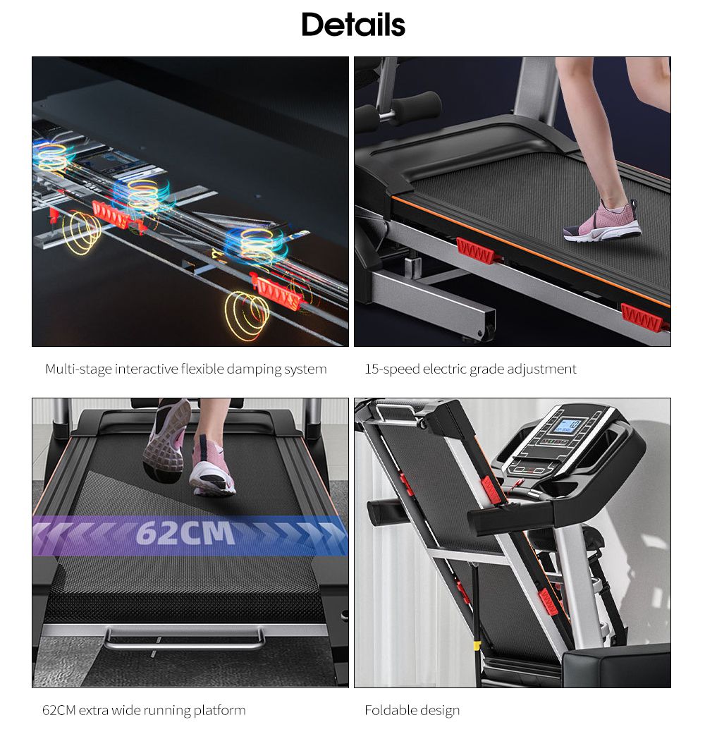 Máquinas de corrida dobráveis mecânicas Máquinas comerciais Treadmill para academia para academia