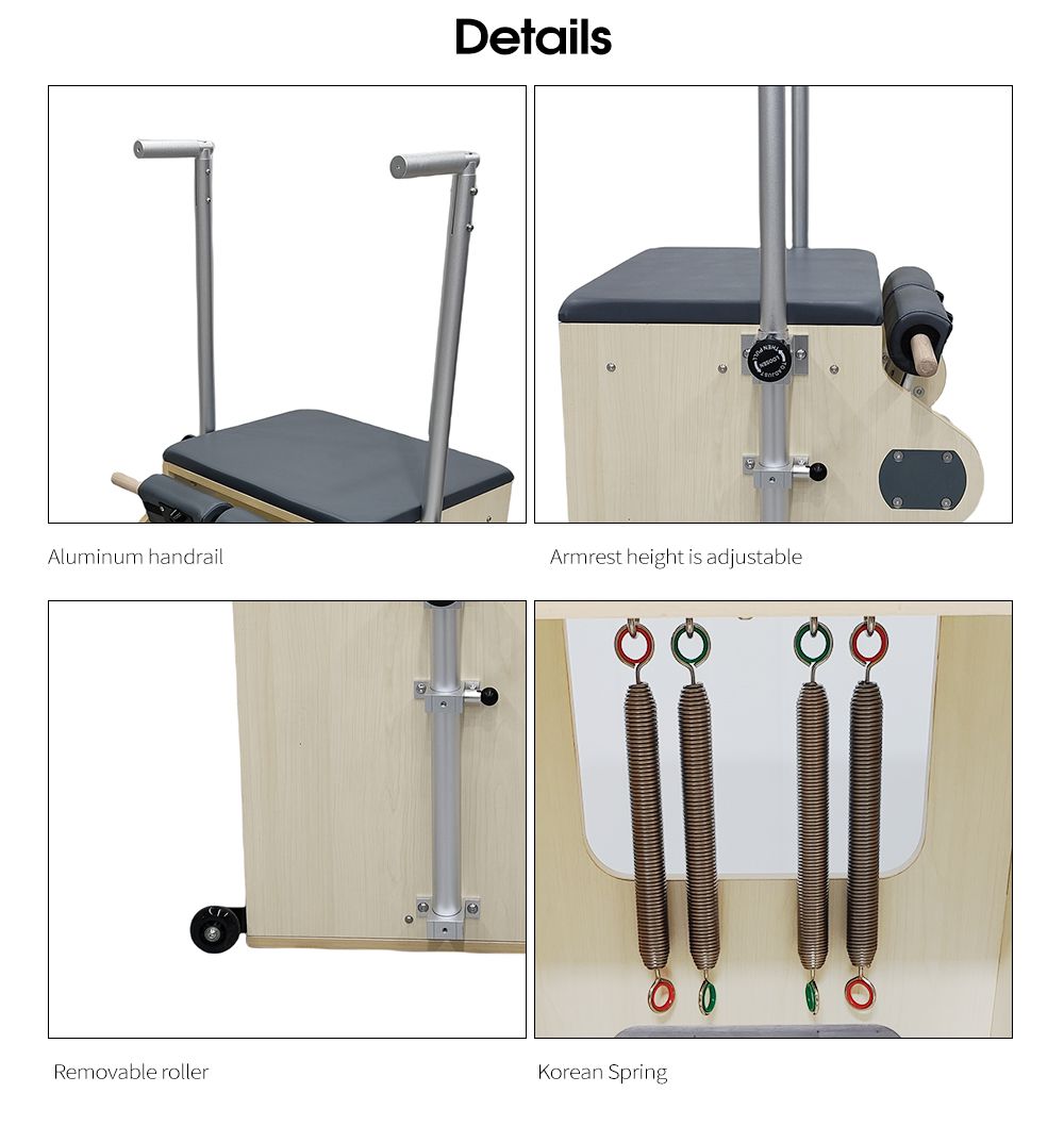 Máquina de cadeira de madeira pilates