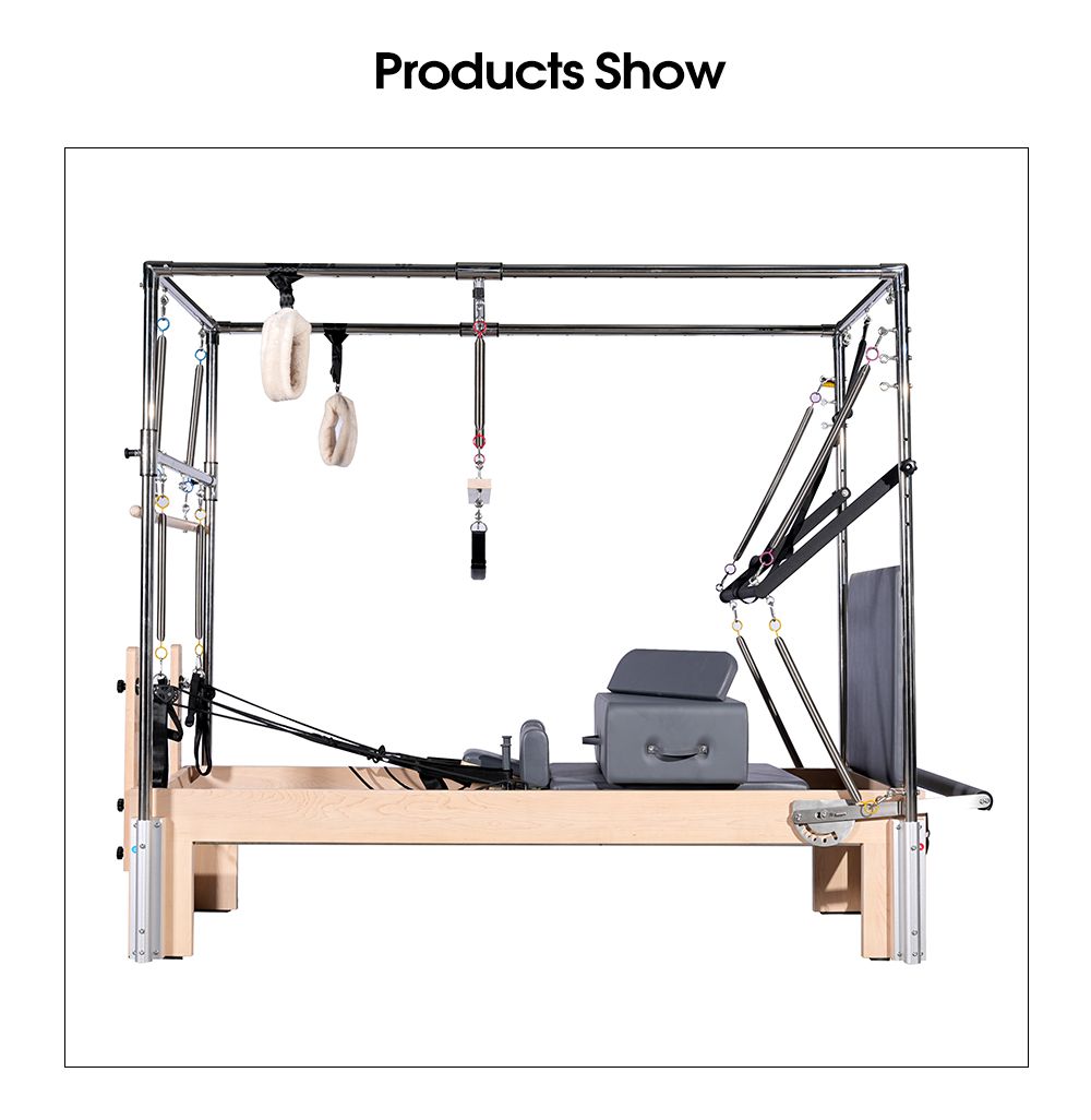 3 em 1 Maple Reformer Yoga Pilates Reformer Full Trapeze