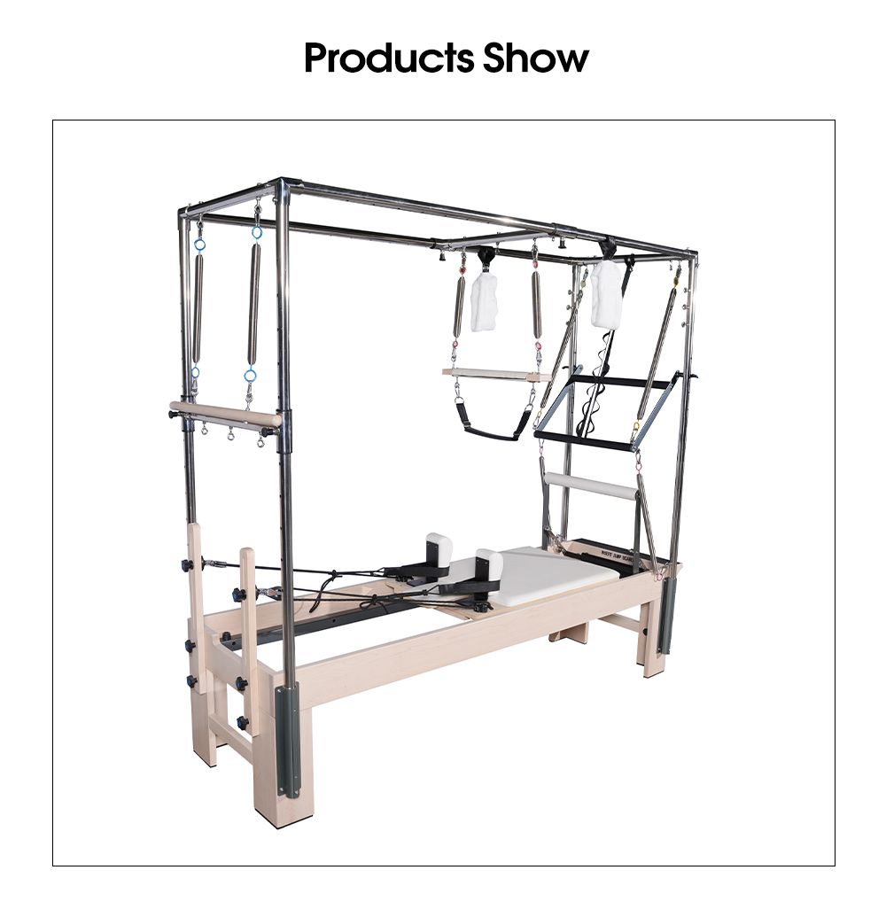 Pilates Studio Maple Wood Pilates Cadillac Reformer com trapézio completo
